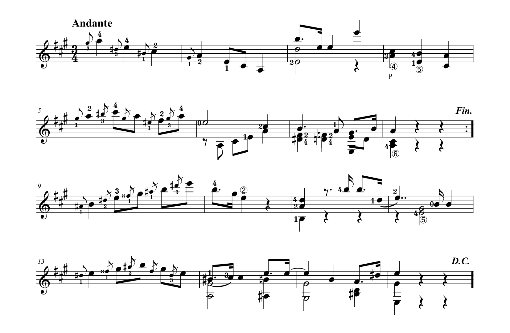 D. アグアド「ギターのための新しい教則本」33ページ｜レッスン27