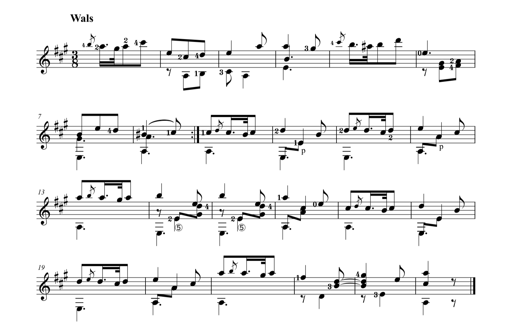 D. アグアド「ギターのための新しい教則本」34ページ｜レッスン28