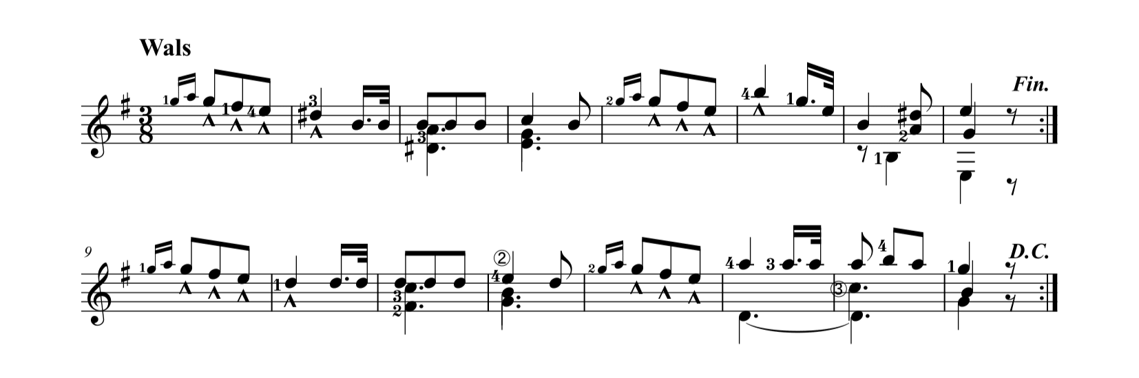 D. アグアド「ギターのための新しい教則本」35ページ｜レッスン30