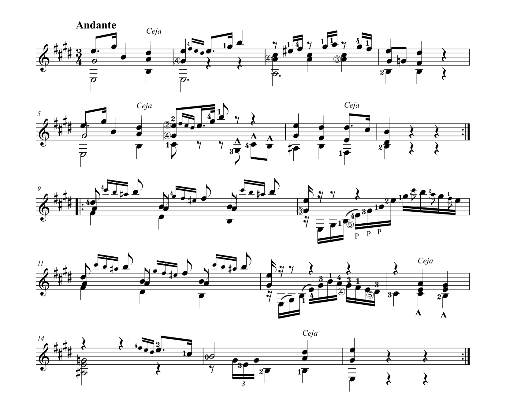 D. アグアド「ギターのための新しい教則本」36ページ｜レッスン31