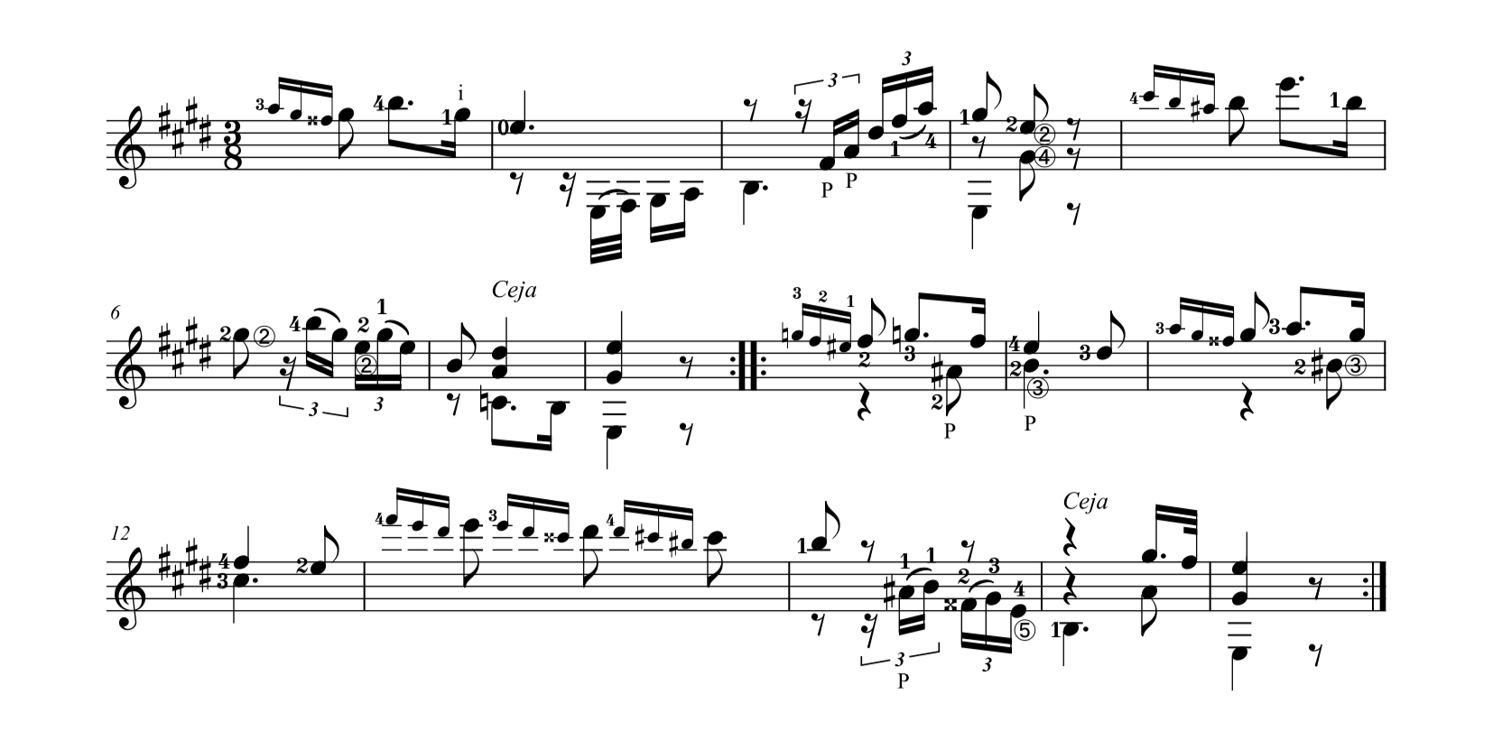 D. アグアド「ギターのための新しい教則本」37ページ｜レッスン32
