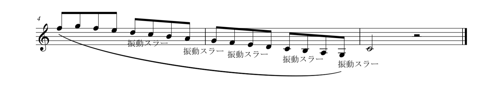 M. カルカッシ「ギターのための完全な教則本Op.59」40ページスラー