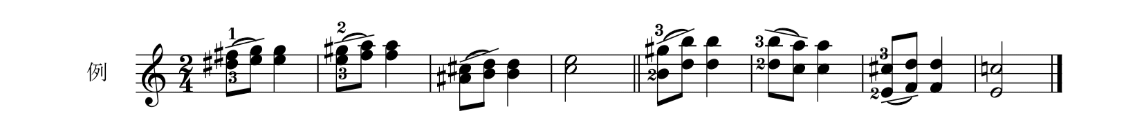 M. カルカッシ「ギターのための完全な教則本Op.59」38ページスラー