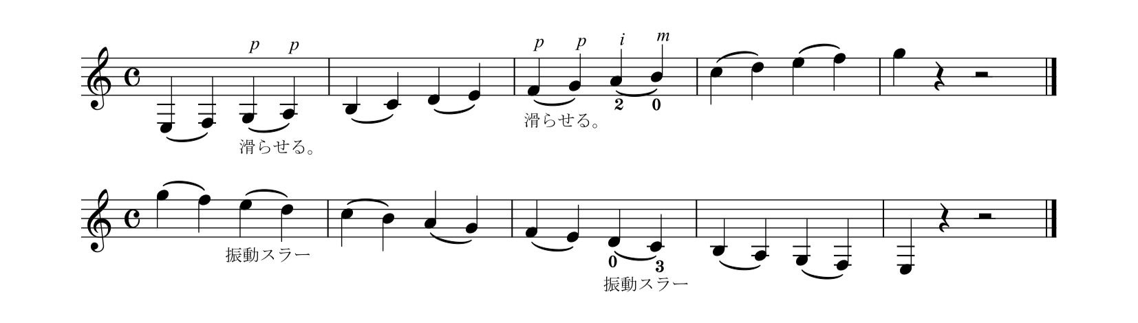 F. カルり「ギターのための完全な教則本Op.241」48ページ例