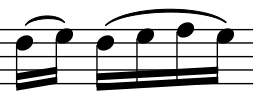 F. カルり「ギターのための完全な教則本Op.27」32ページスラーの図
