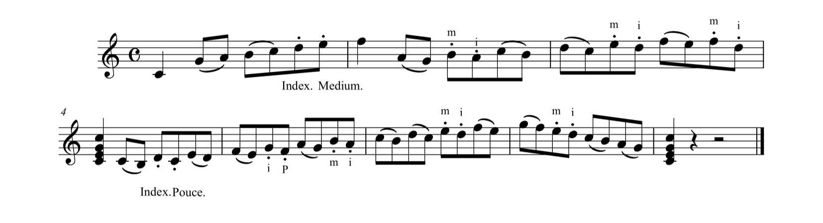 F. カルり「ギターのための完全な教則本Op.27」33ページ例2