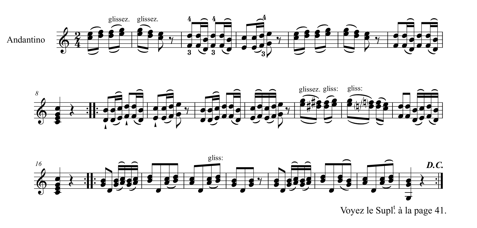 F. カルり「ギターのための完全な教則本Op.27」36ページレッスン